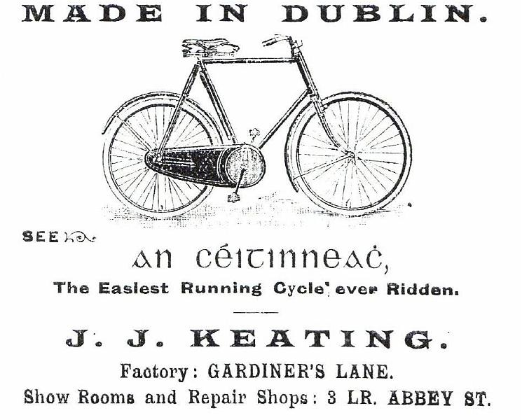 dublin_bicycle.jpg - 1902. 'Made in Dublin'. Detail from advertising page from An Claidheamh Soluis.