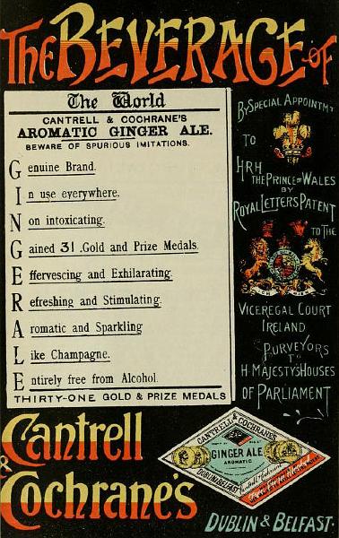 1896_cantrell_and_cochrane_ginger_beer.jpg - Advertisement for Cantrell & Cochrane's Ginger Beer (1896).